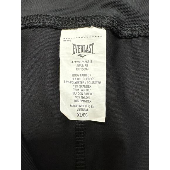Everlast XL Black Workout Leggings 5" Waistband Kris Kross Cut Out Back Of Leg - Picture 4 of 5